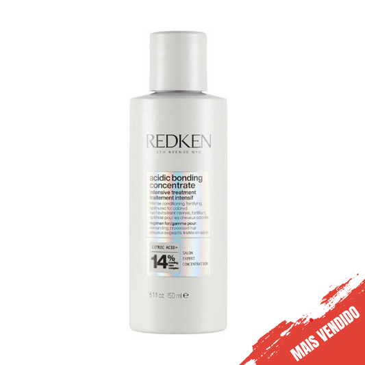 Redken Tratamento Pré Shampoo Acidic Bonding Concentrate | Para reparação de cabelos danificados | Concentrado de ligação ácida | Ação antioxidante | Para todos os tipos de cabelo | 150ml vendidos
