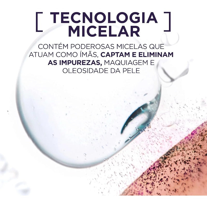 Água Micelar L'Oréal Paris Solução de Limpeza 5 em 1, 400ml vendidos