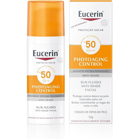Protetor Solar Facial Eucerin - Sun Fluido Anti-Idade FPS 50 50ml