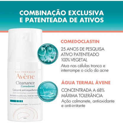 Cleanance Comedomed, sérum corretor facial antiacne, Avène - 30ml