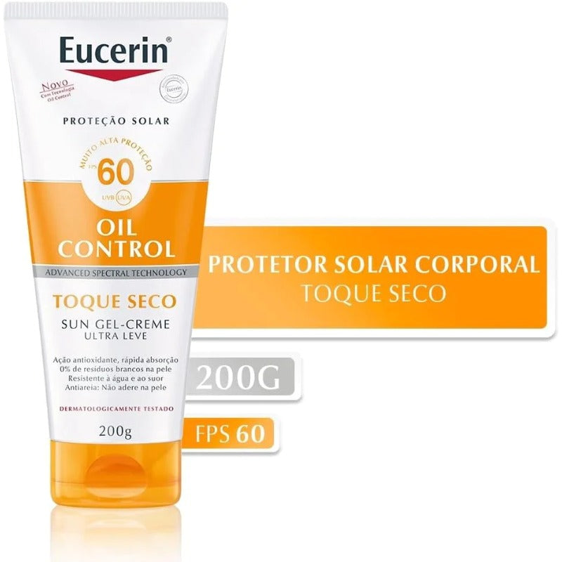 Protetor Solar Corporal Eucerin Sun Toque Seco FPS 60 200ml