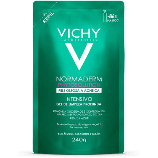 Normaderm Phytosolution Vichy - Gel de Limpeza Intensivo - Refil 240g