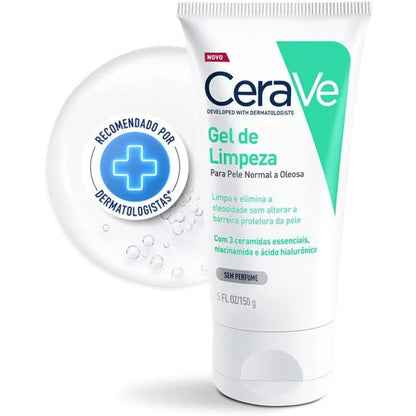 CeraVe, Gel de Limpeza Facial para pele oleosa, com Ácido Hialurônico e Niacinamida