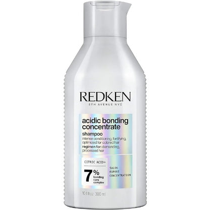Redken Shampoo Acidic Bonding Concentrate | Reparação de Cabelos Danificados | Concentrado de ligação ácida | Para todos os tipos de cabelo | 300ml