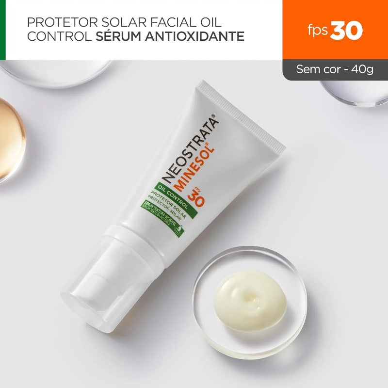Neostrata Minesol Protetor Solar Facial Sérum Oil Control FPS 30, 40g