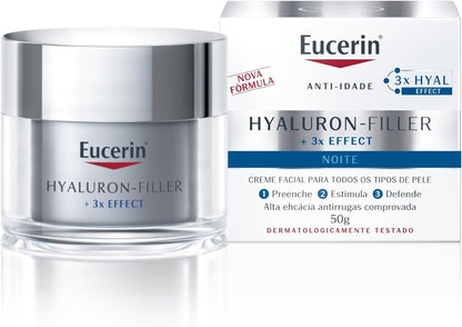 Creme Facial Antirrugas Eucerin Hyaluron-Filler Noite 50g