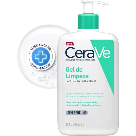 CeraVe, Gel de Limpeza Facial para pele oleosa, com Ácido Hialurônico e Niacinamida