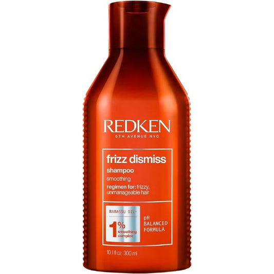 Redken Shampoo Frizz Dismiss | Controle de frizz e volume | Protege os fios contra a umidade | Livre de sulfato |Com Óleo de Babassu + Concentrated Smoothing Complex | 300ml