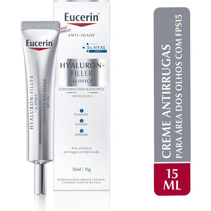 Creme Facial Anti-Idade Eucerin - Hyaluron-Filler Olhos FPS 15 15ml