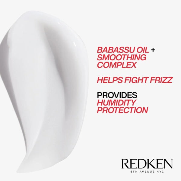 Redken Máscara de Tratamento Frizz Dismiss Rebel Tame | Para cabelos rebeldes | Máscara anti-frizz de hidratação e nutrição | Livre de sulfato | Sem enxágue | Com Óleo de Babassu +