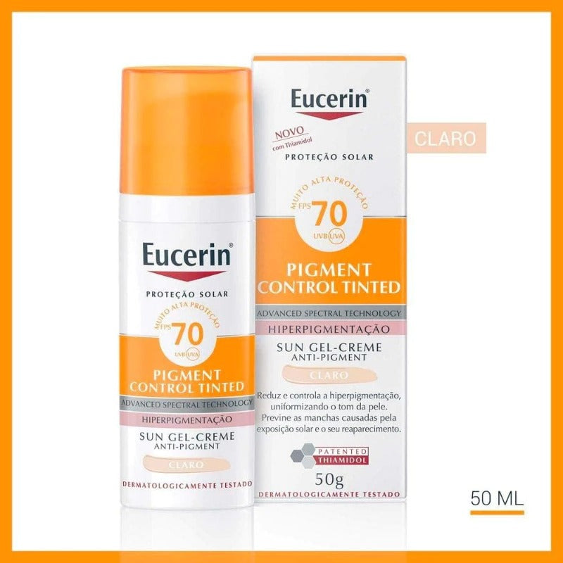 Eucerin, Protetor Solar Facial Pigment Control Tinted com Cor FPS70 50g