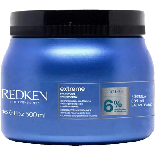 Redken Máscara de Tratamento Extreme | Máscara capilar para cabelos danificados e quebradiços | Repara e fortalece | Promove brilho e maleabilidade | 500ml