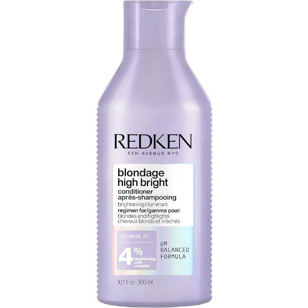 Redken Condicionador Blondage High Bright | Ilumina Instantaneamente Cabelos Coloridos e Loiros Naturais | Poder antioxidante | Enriquecido com Vitamina C | 300ml