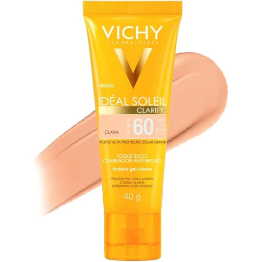 Protetor Solar Facial com Cor Vichy Idéal Soleil Clarify FPS60-40g